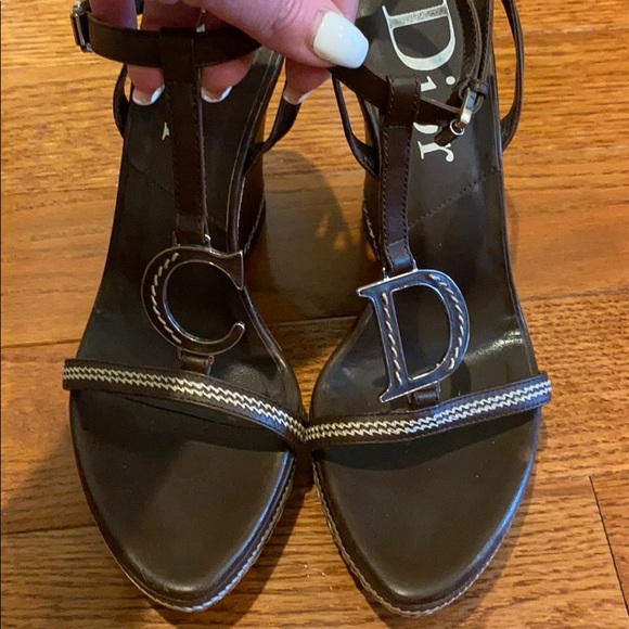Christian Dior Brown Wedges - Picture 2 of 8
